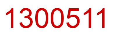 Number 1300511 red image