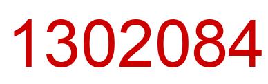 Number 1302084 red image