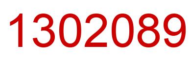 Number 1302089 red image