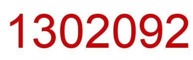 Number 1302092 red image