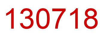 Number 130718 red image