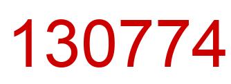 Number 130774 red image