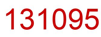 Number 131095 red image