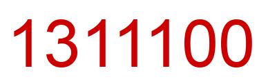 Number 1311100 red image