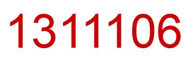 Number 1311106 red image