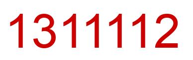Number 1311112 red image