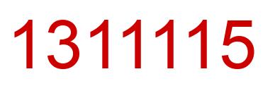 Number 1311115 red image