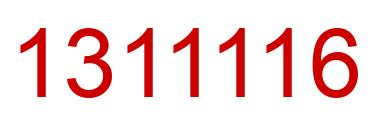 Number 1311116 red image