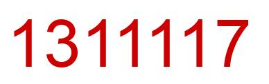 Number 1311117 red image