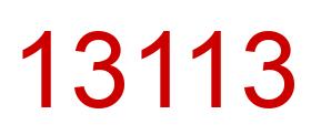 Number 13113 red image