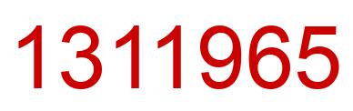 Number 1311965 red image
