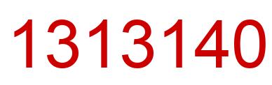 Number 1313140 red image