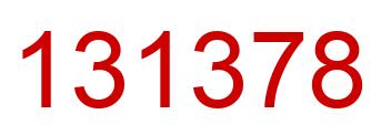 Number 131378 red image