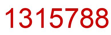 Number 1315788 red image