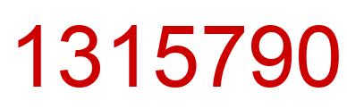 Number 1315790 red image