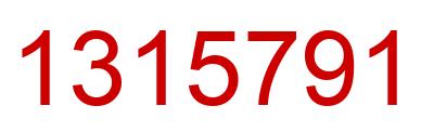 Number 1315791 red image