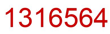 Número 1316564 imagen rojo