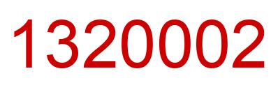 Number 1320002 red image