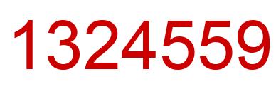 Number 1324559 red image