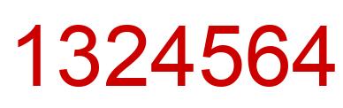 Number 1324564 red image