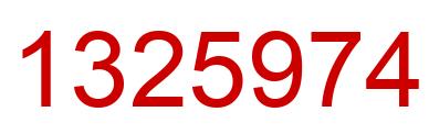 Number 1325974 red image