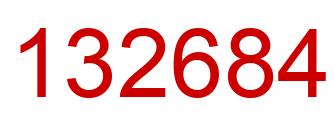 Number 132684 red image