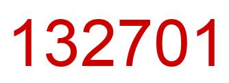 Number 132701 red image