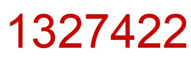 Number 1327422 red image