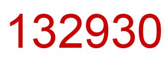 Number 132930 red image