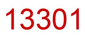 Number 13301 red image