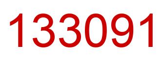 Number 133091 red image