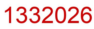 Number 1332026 red image