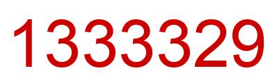Number 1333329 red image