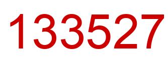 Number 133527 red image