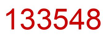 Number 133548 red image