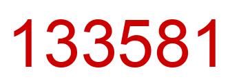 Number 133581 red image
