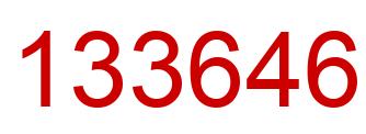 Number 133646 red image