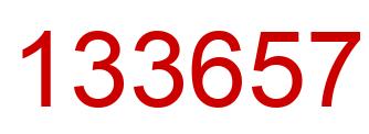 Number 133657 red image