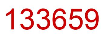 Number 133659 red image