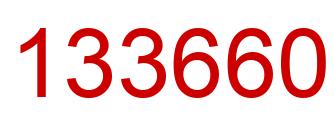 Number 133660 red image