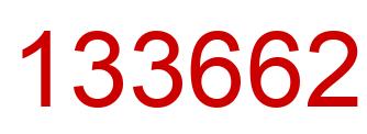 Number 133662 red image