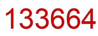Number 133664 red image