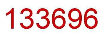 Number 133696 red image