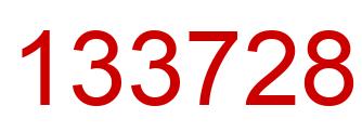 Number 133728 red image