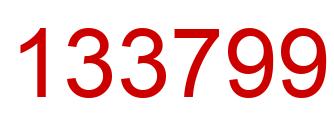 Number 133799 red image