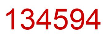 Number 134594 red image