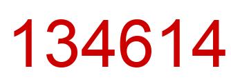Number 134614 red image