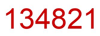 Number 134821 red image