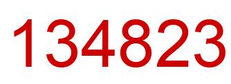 Number 134823 red image