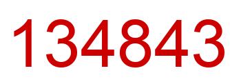 Number 134843 red image